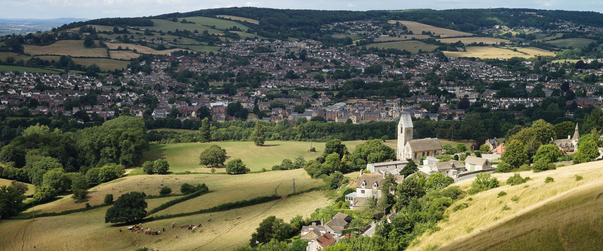 A view over Stroud, England