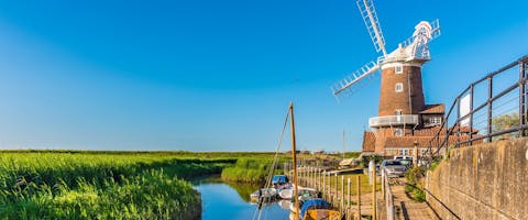 A view along the River Glaven in Cley, Norfolk, UK