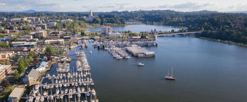 State Capitol, Marina and Budd Bay Inlet, Olympia