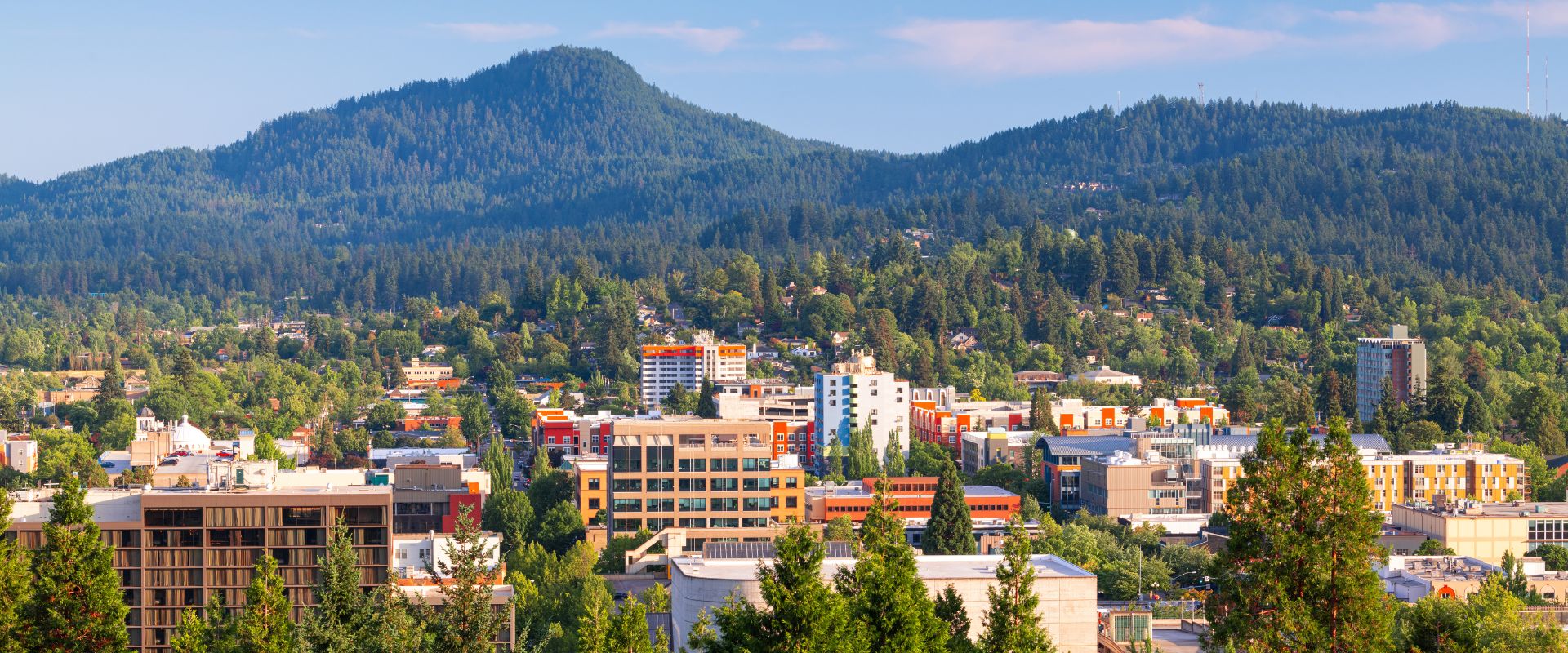 Landscape view of Eugene, Oregon