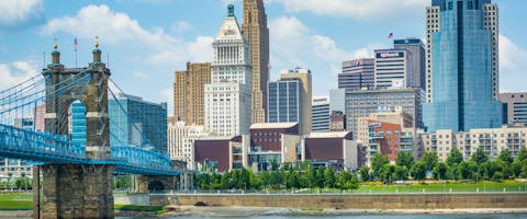 Cincinnati skyline and bridge
