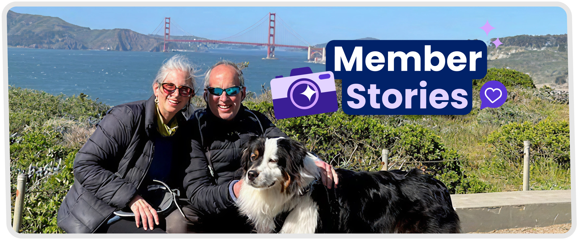 Cover photo of Susan, her husband, and YinYang