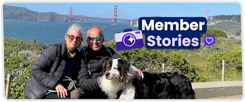 Cover photo of Susan, her husband, and YinYang