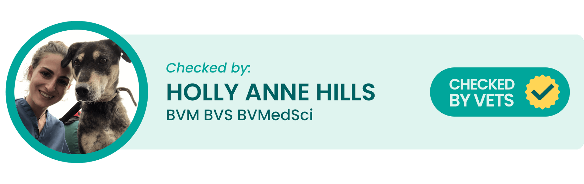 Checked by Holly Anne Hills, BVM BVS BVMedSci