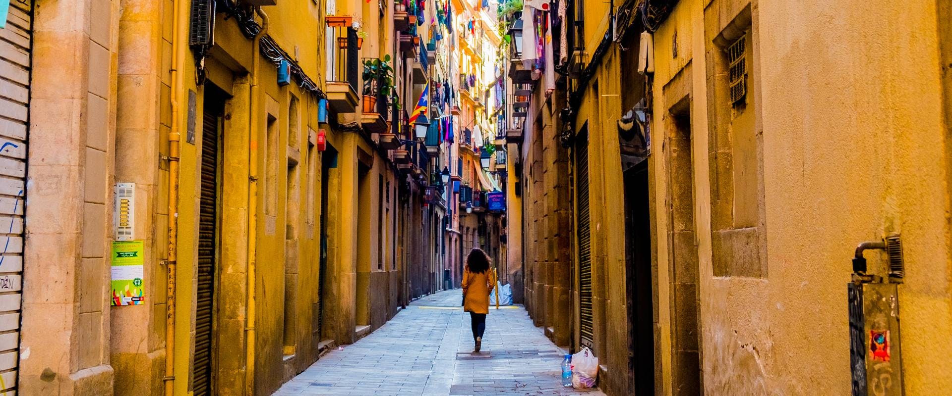 A solo female traveler in Barcelona.