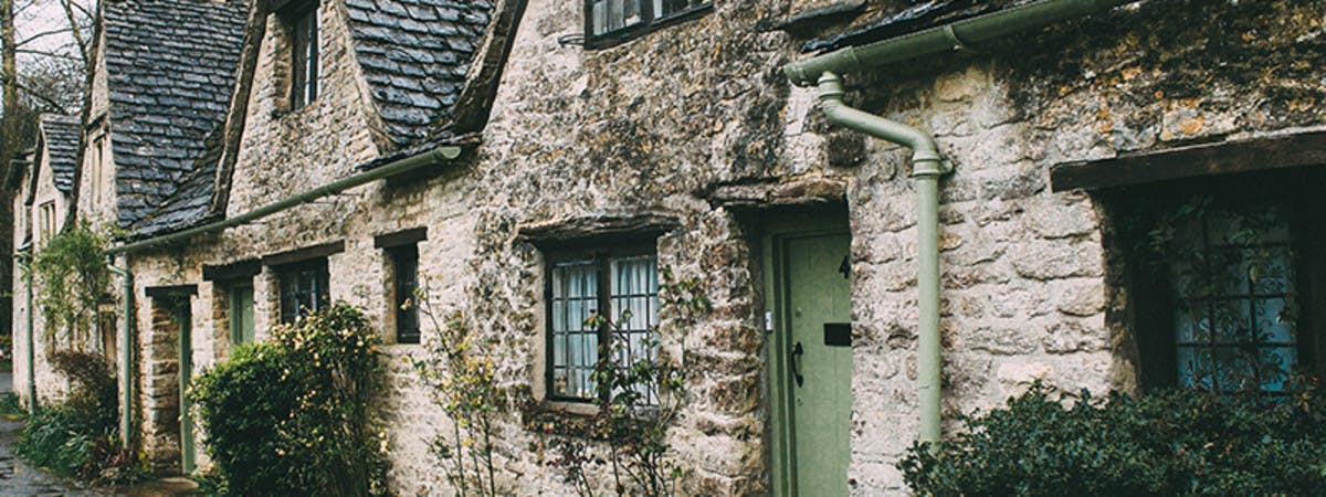 Stone house in the countryside.