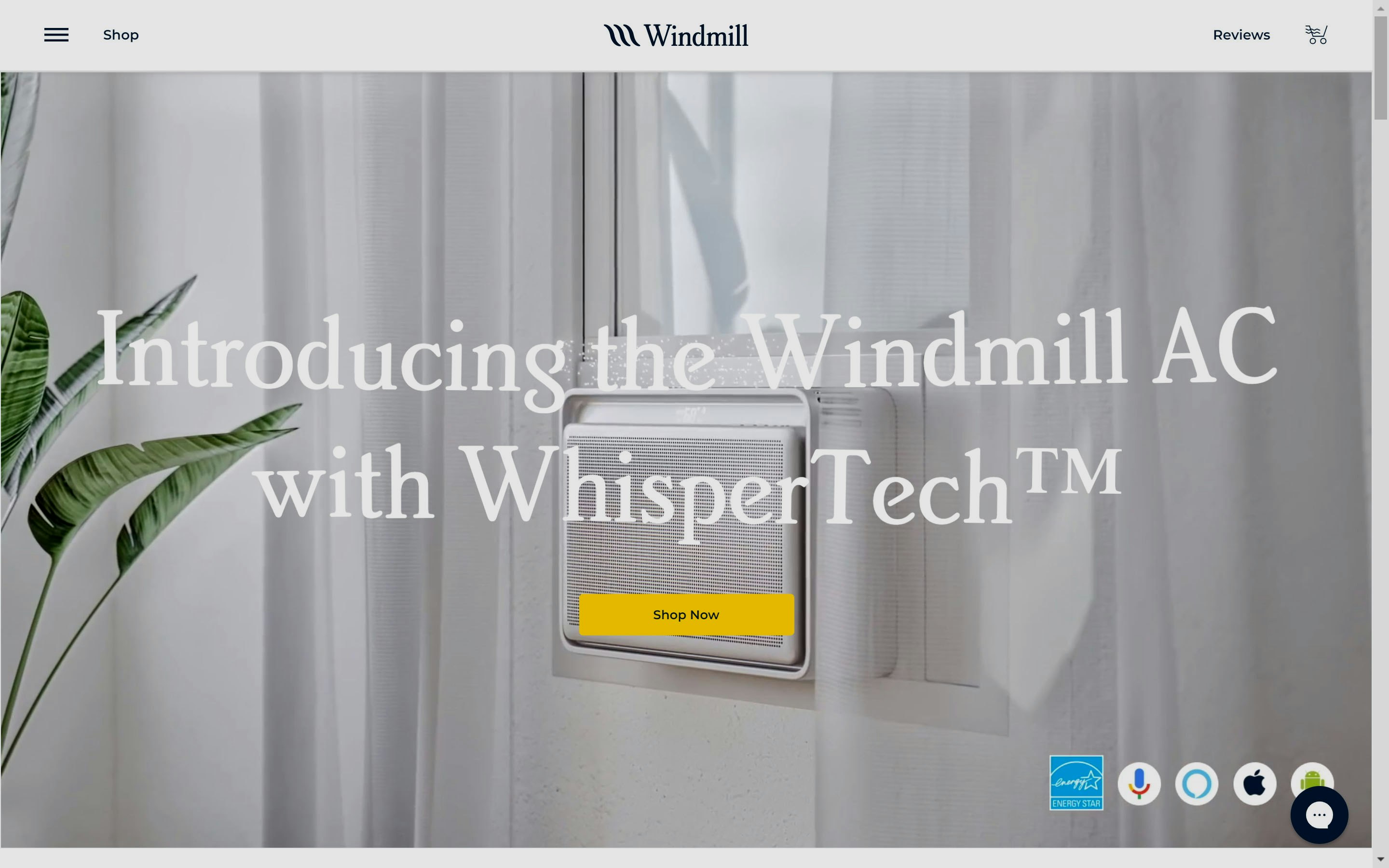 Windmill Air Website (Desktop View)