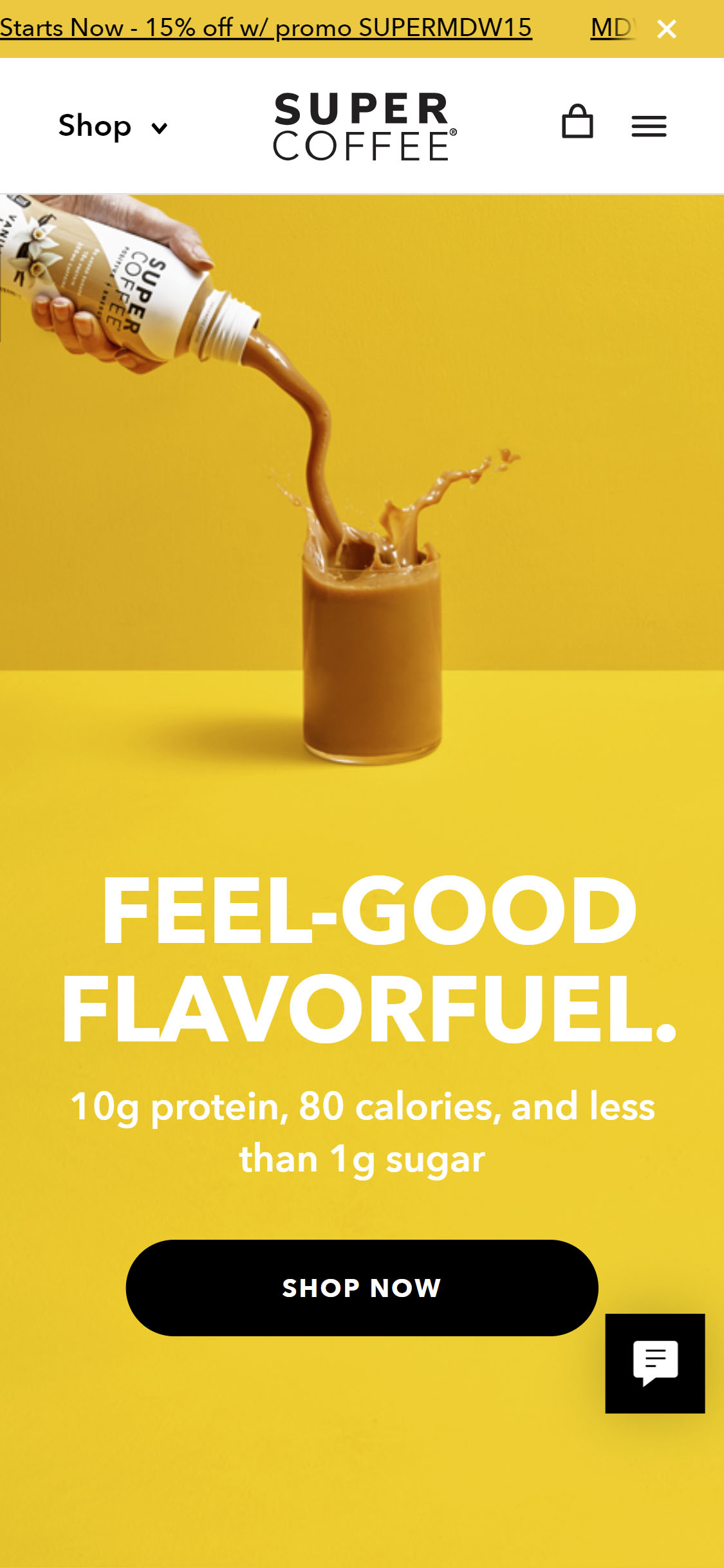 Super Coffee Website (Mobile View)