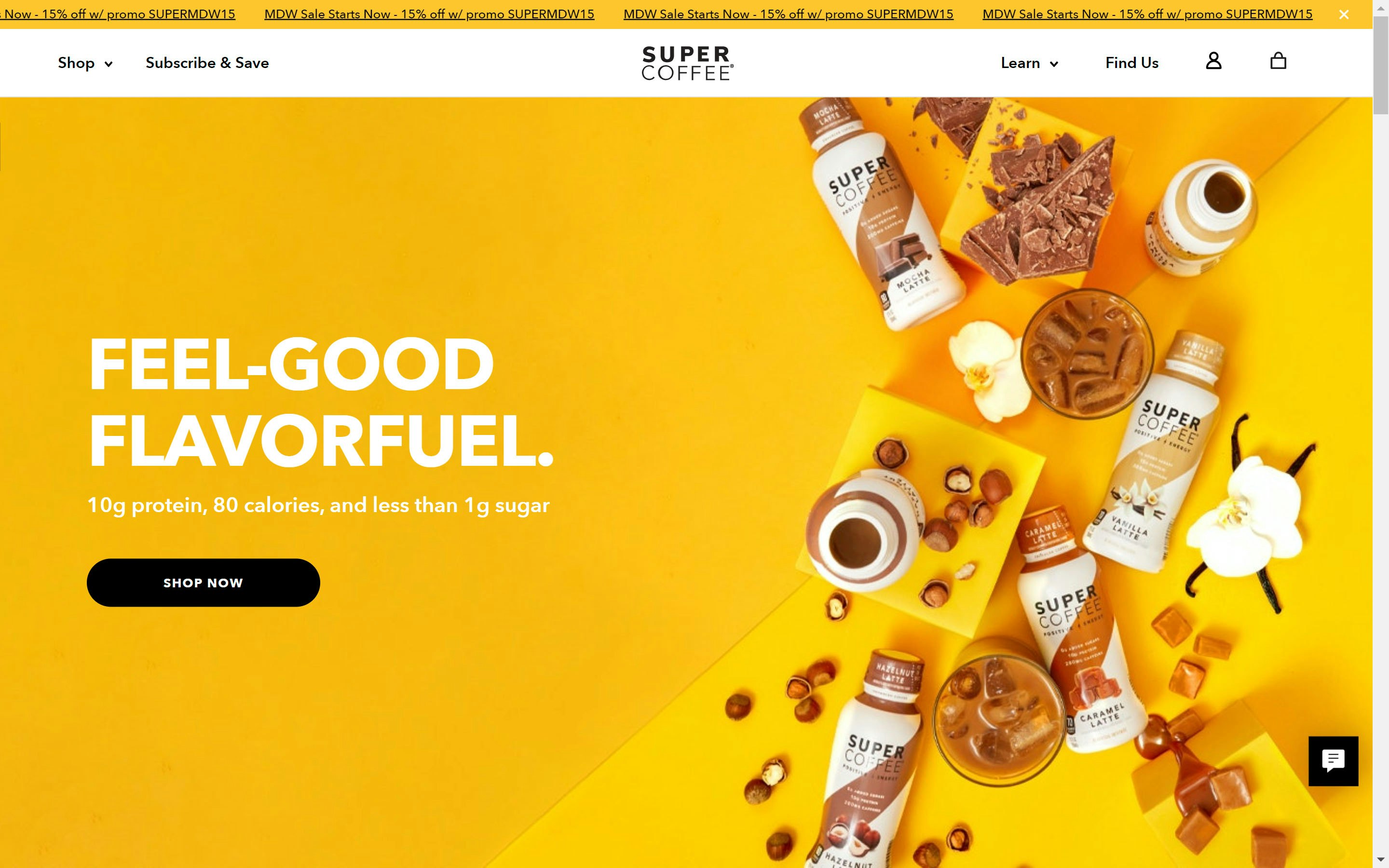 Super Coffee Website (DesktopView)