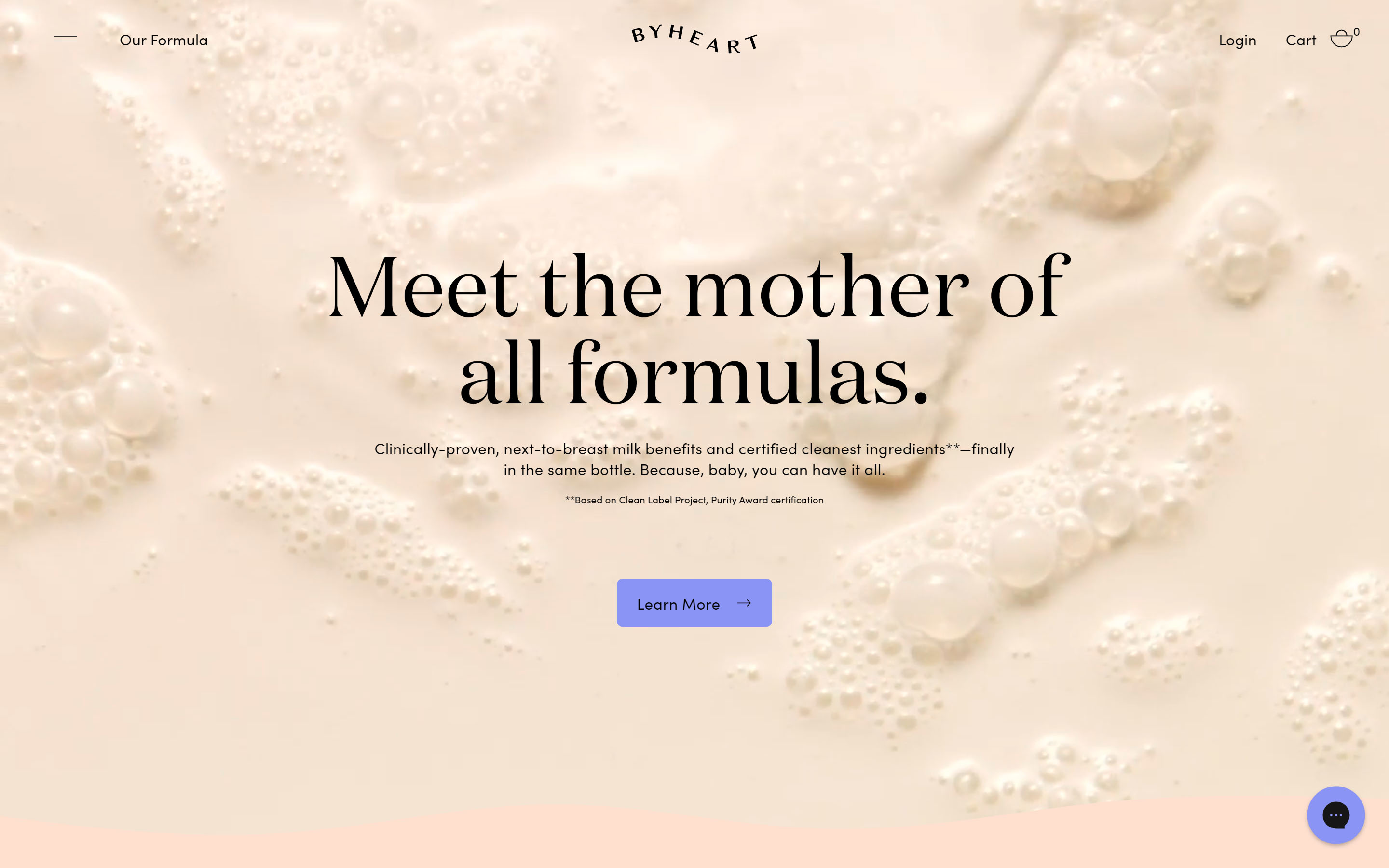 ByHeart Website (Desktop View)