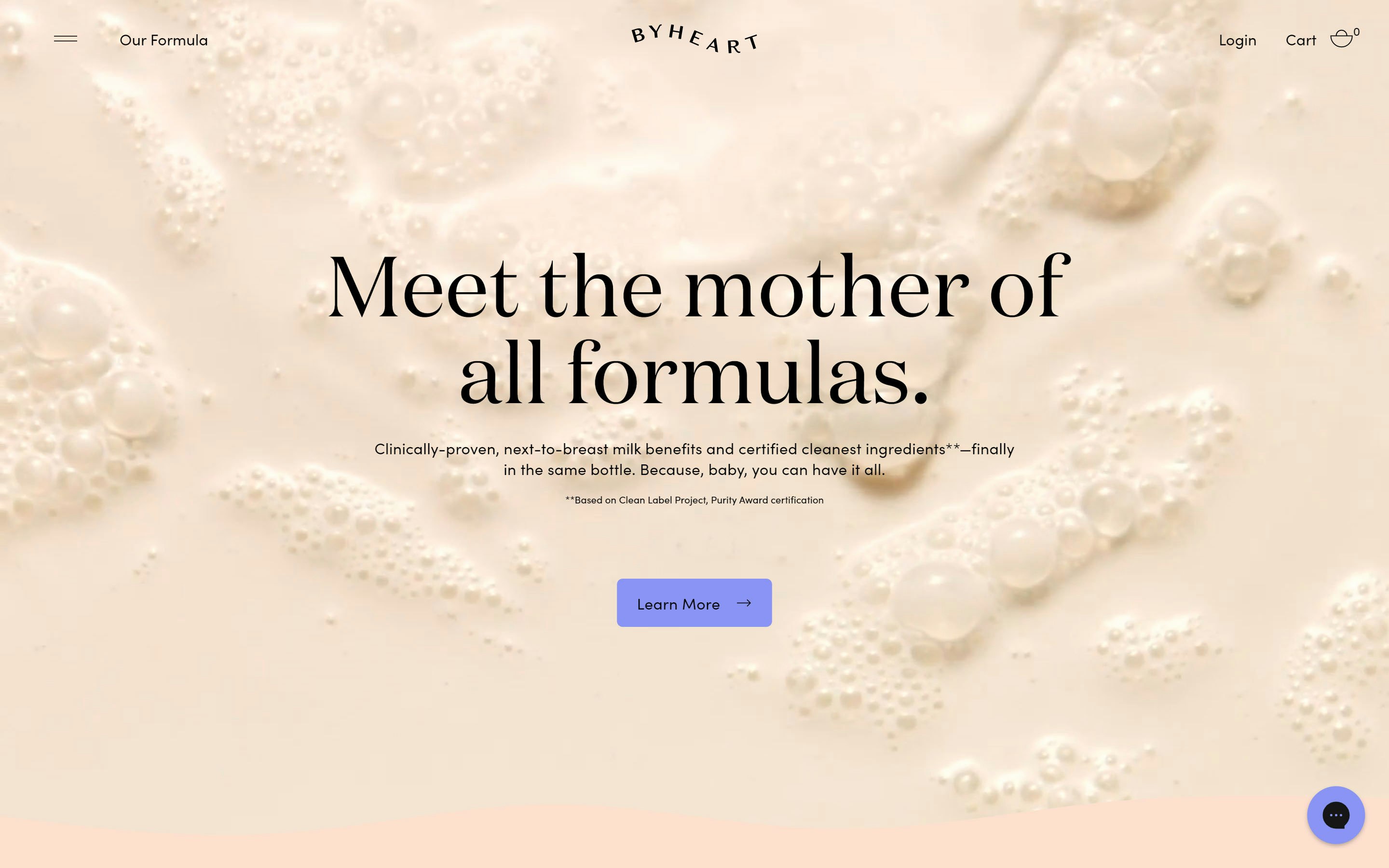 ByHeart Website (Desktop View)