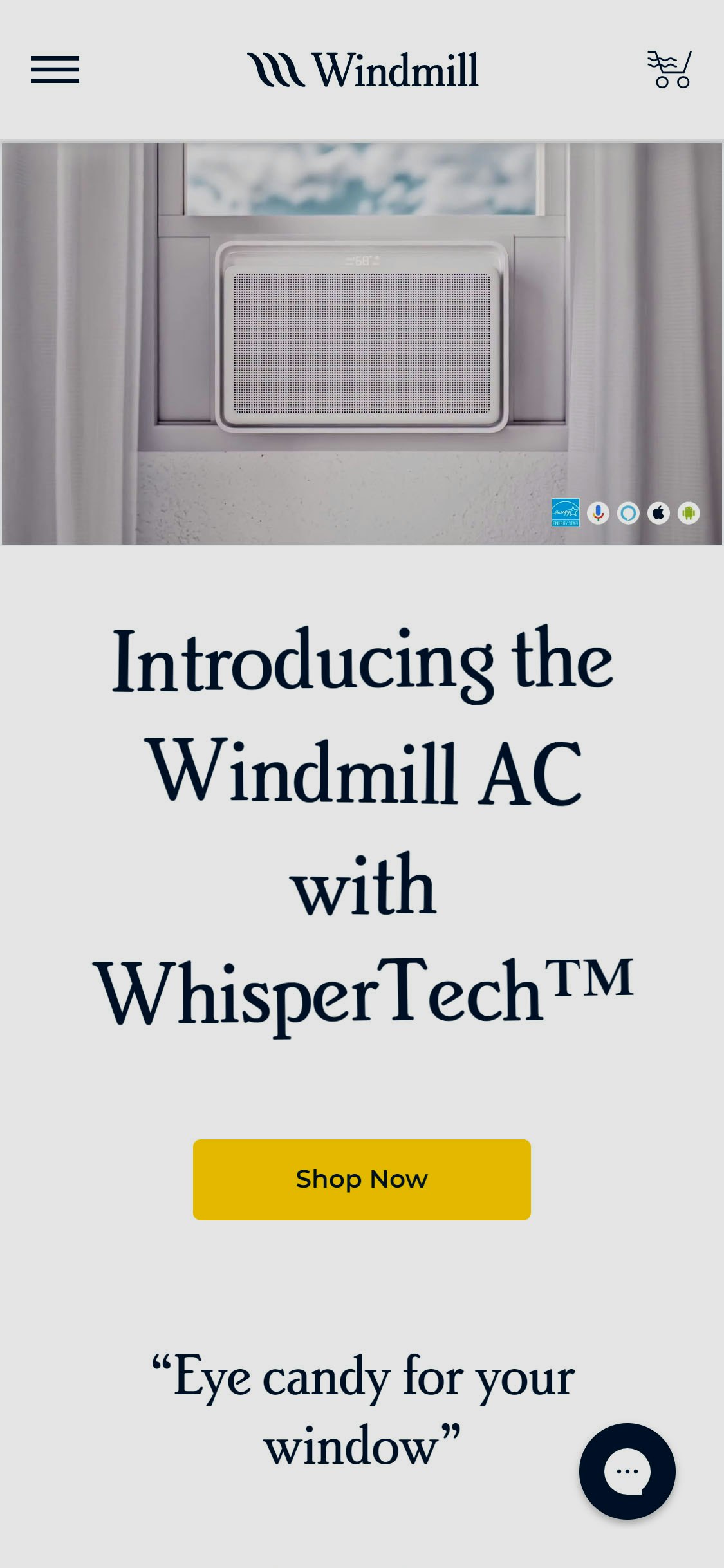 Windmill Air Website (Mobile View)