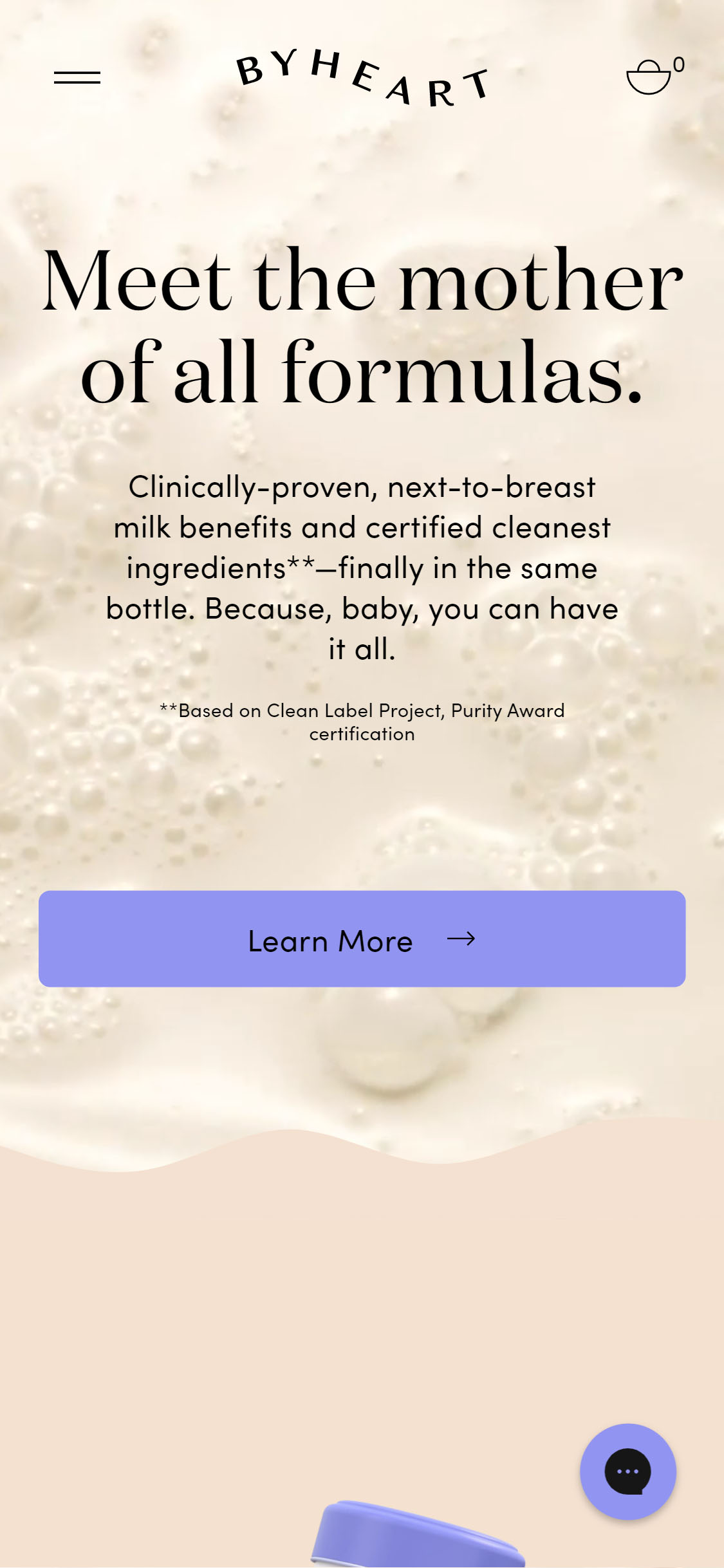 ByHeart Website (Mobile View)