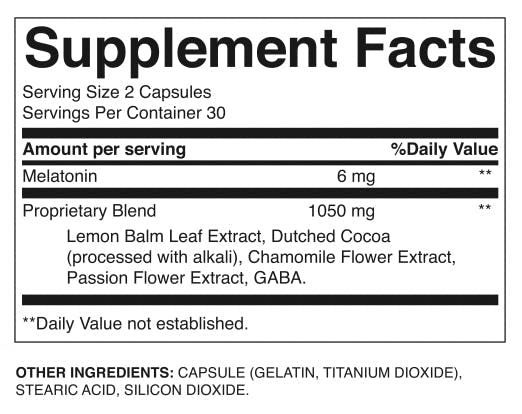 truSLUMBER® capsules supplement facts
