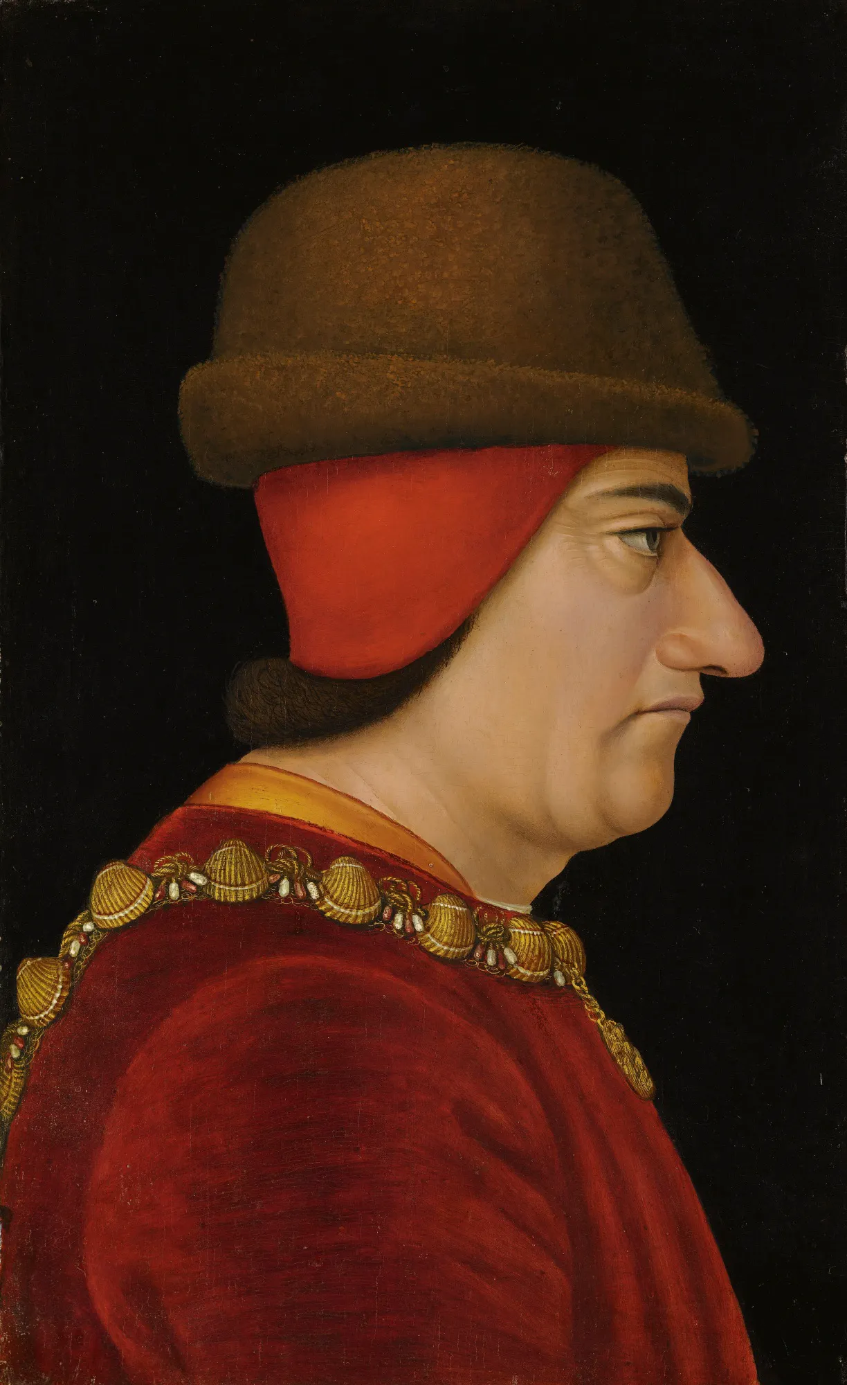 This period portrait of Louis XI evokes the French counterpart in the exchange printed in Liber V, where Pius II turned crusade diplomacy toward the abrogation of the Pragmatic Sanction of Bourges.