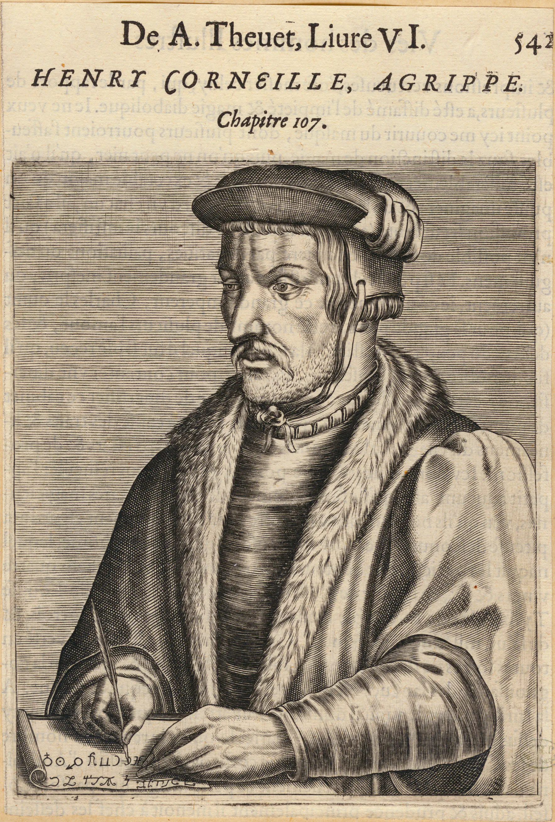 Portrait of Heinrich Cornelius Agrippa, who gives a face to the learned occult-philosophical milieu from which Weyer emerged.