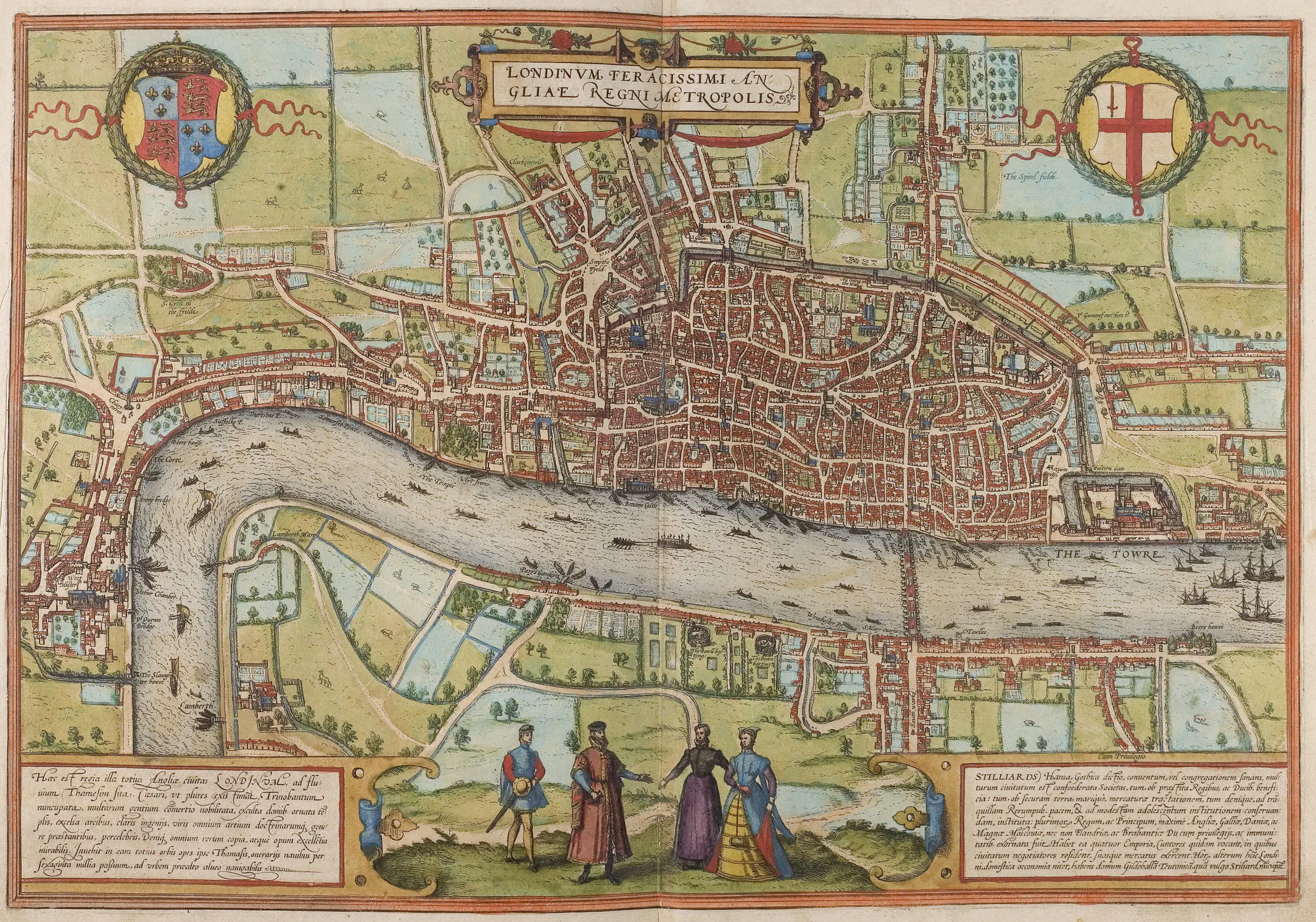 Braun–Hogenberg's late-sixteenth-century view of London.
