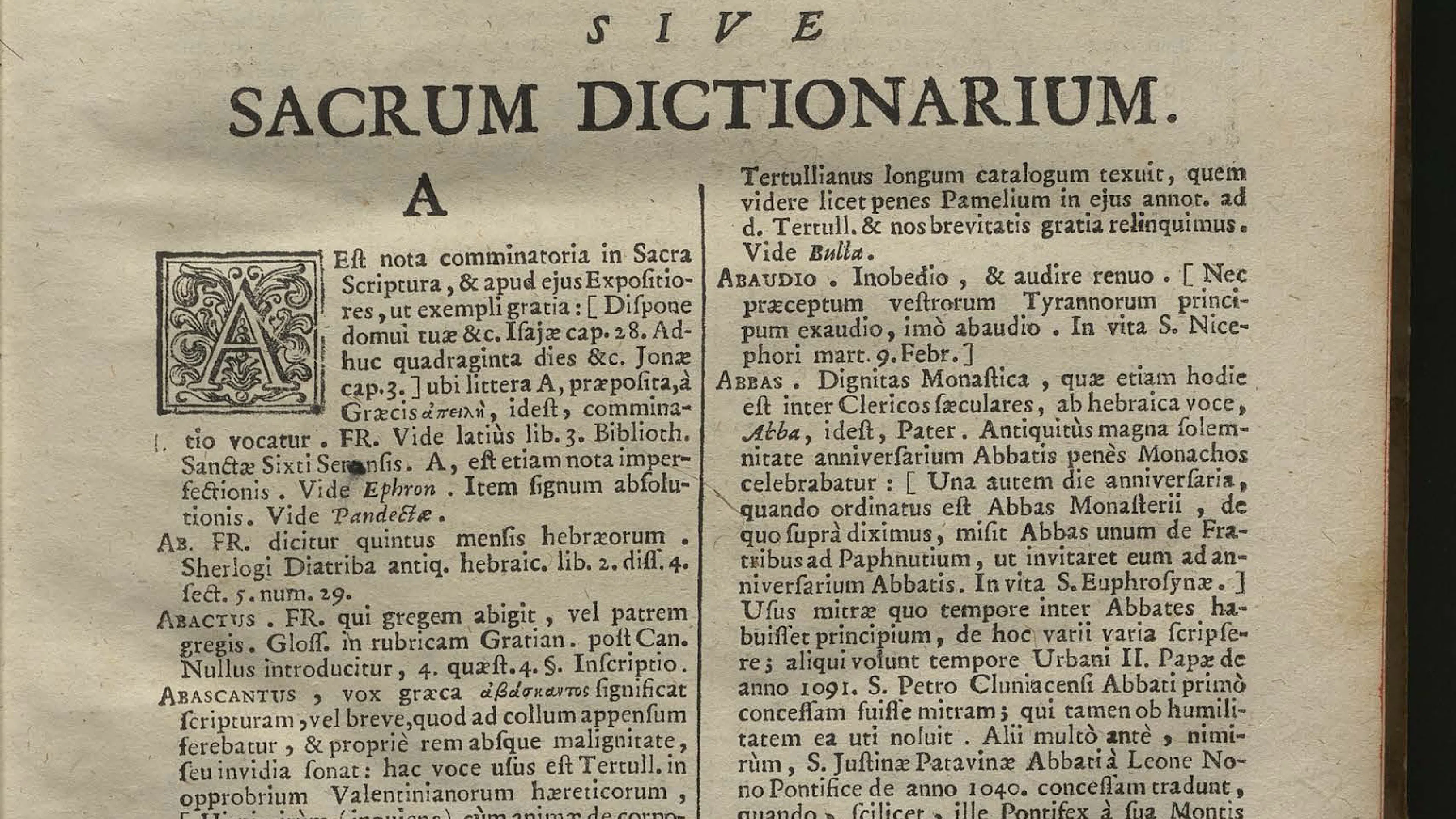 Chaff on the Hinge: Domenico Magri's Hierolexicon, or Sacred Dictionary