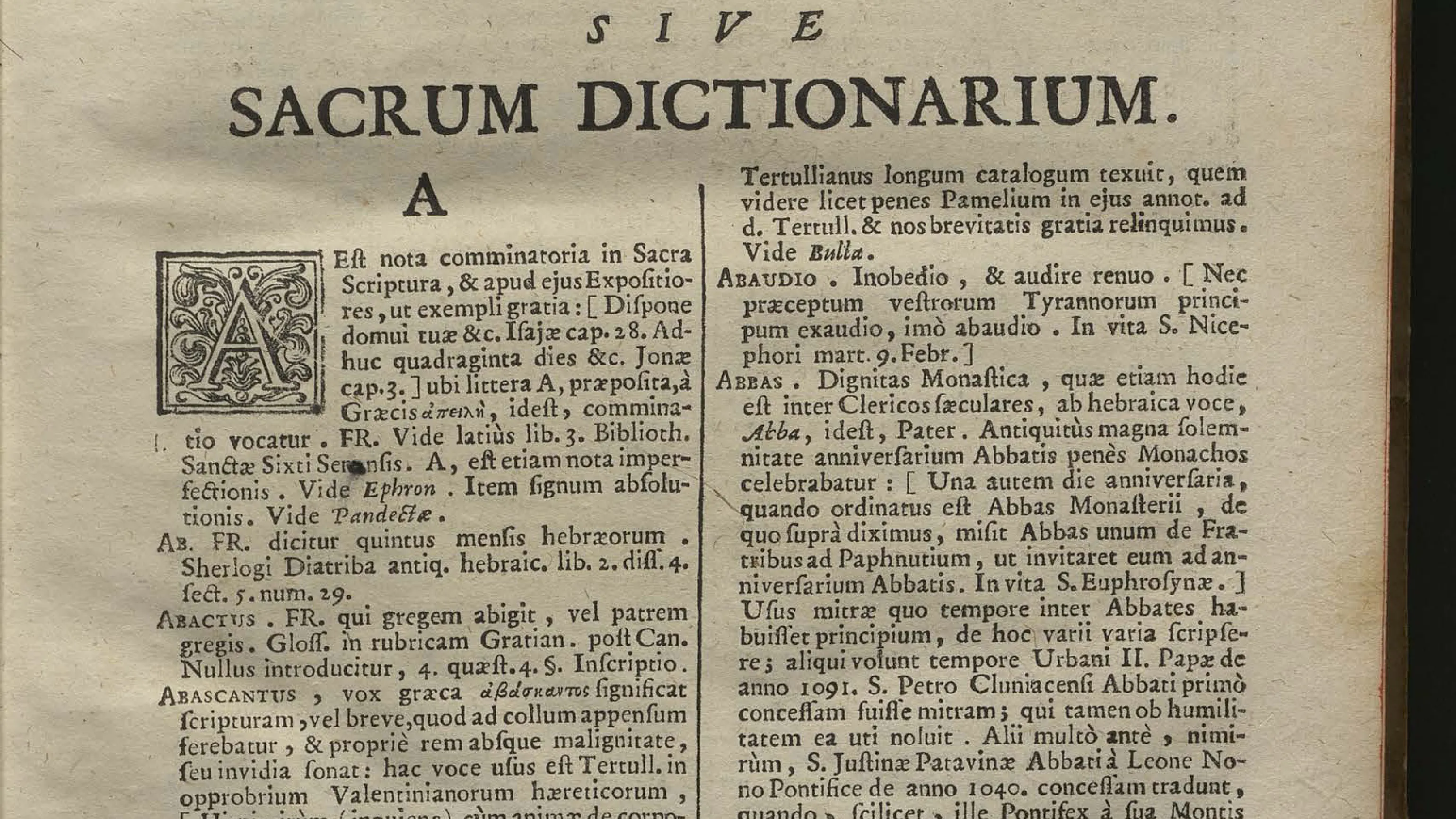 Chaff on the Hinge: Domenico Magri's Hierolexicon, or Sacred Dictionary