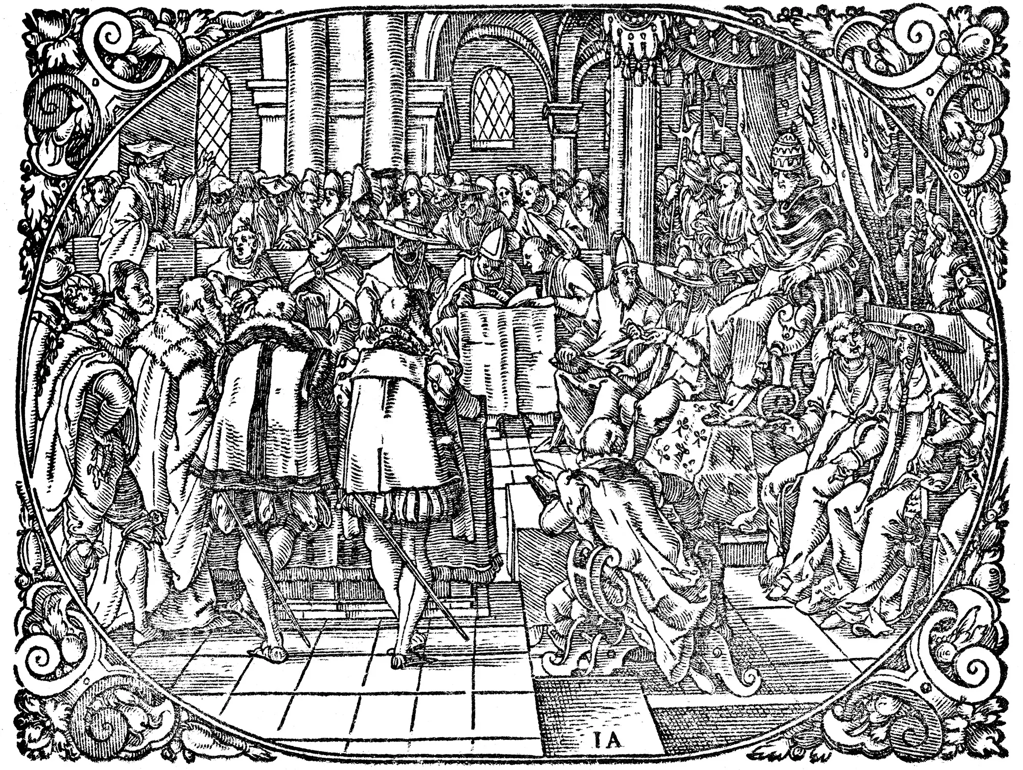 A depiction of the Council of Trent, catalogued on Wikimedia Commons as "Council of Trent (Chemnitz)." Trent is the council Stapleton defends as the Church's living judge, distinguishing the deliberative sentence of the majority from the definitive sentence that belongs to all.