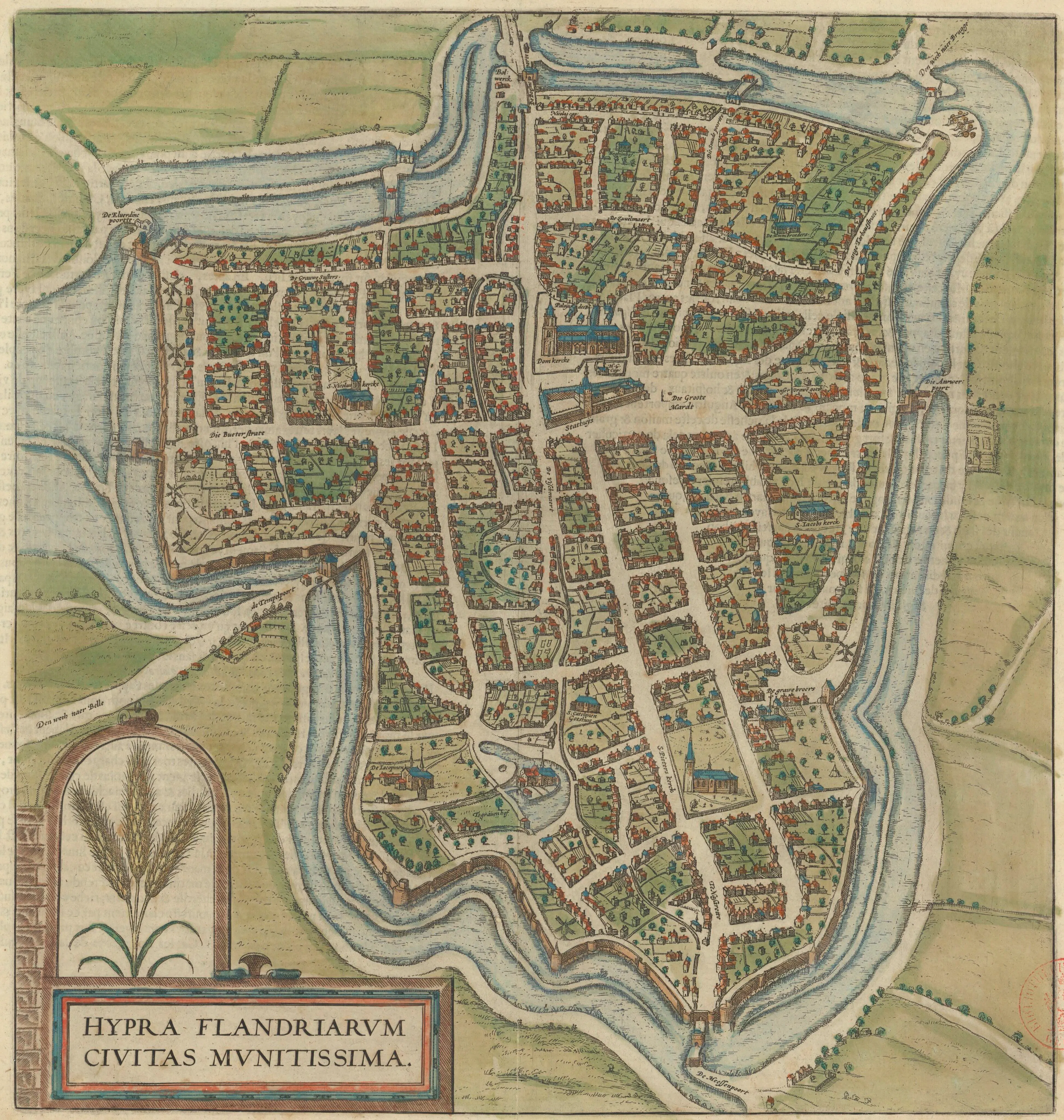 This fortified city plan of Ypres evokes the episcopal seat from which Cornelius Jansen's name became inseparable from the condemned Five Propositions.