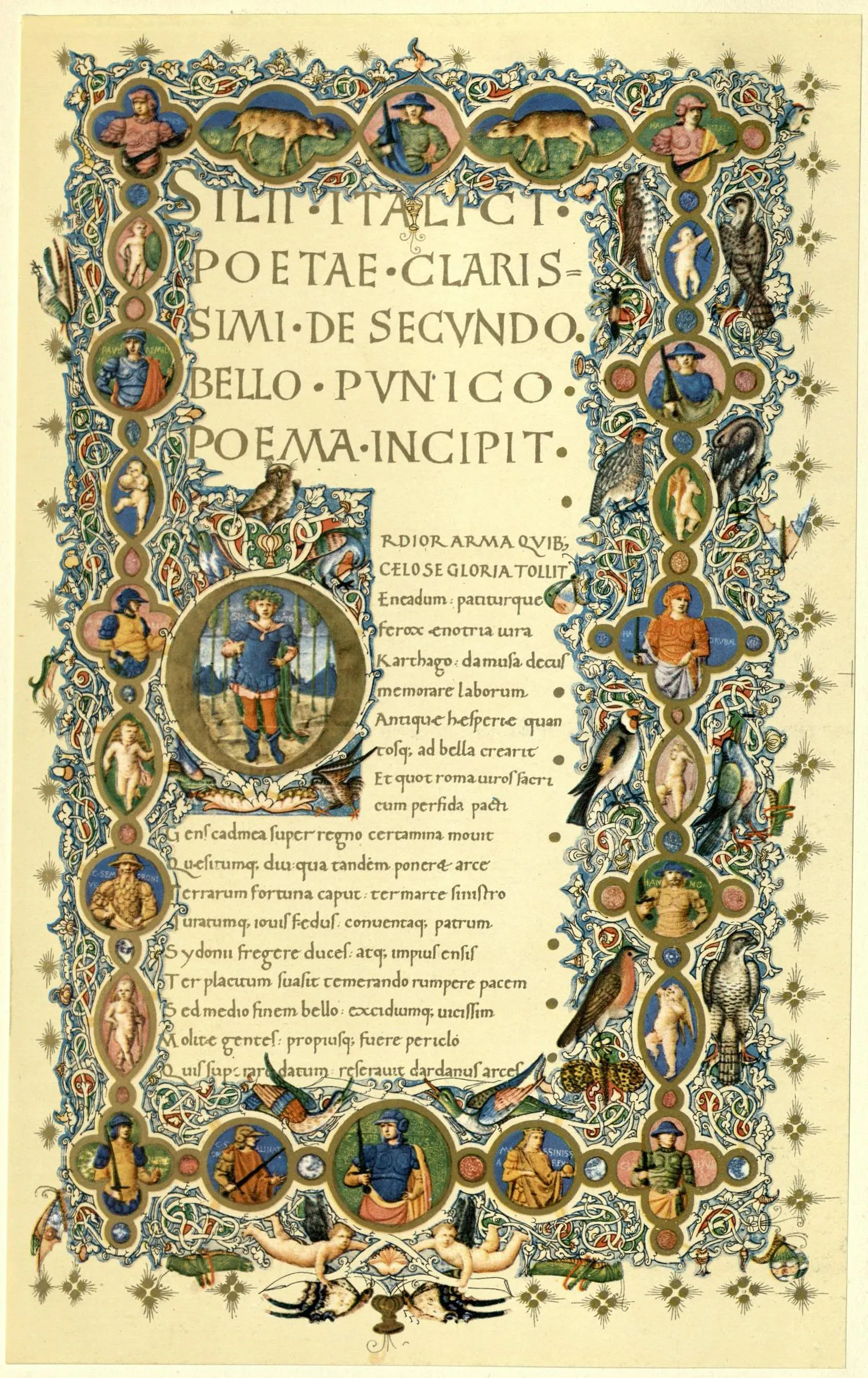 An illuminated opening leaf of Silius Italicus’s Punica, at Venice, evokes the kind of witness on which Modius built his letter-as-edition: not a neutral carrier of an ancient poem, but a physical authority to be collated, corrected, and set against corrupt print.