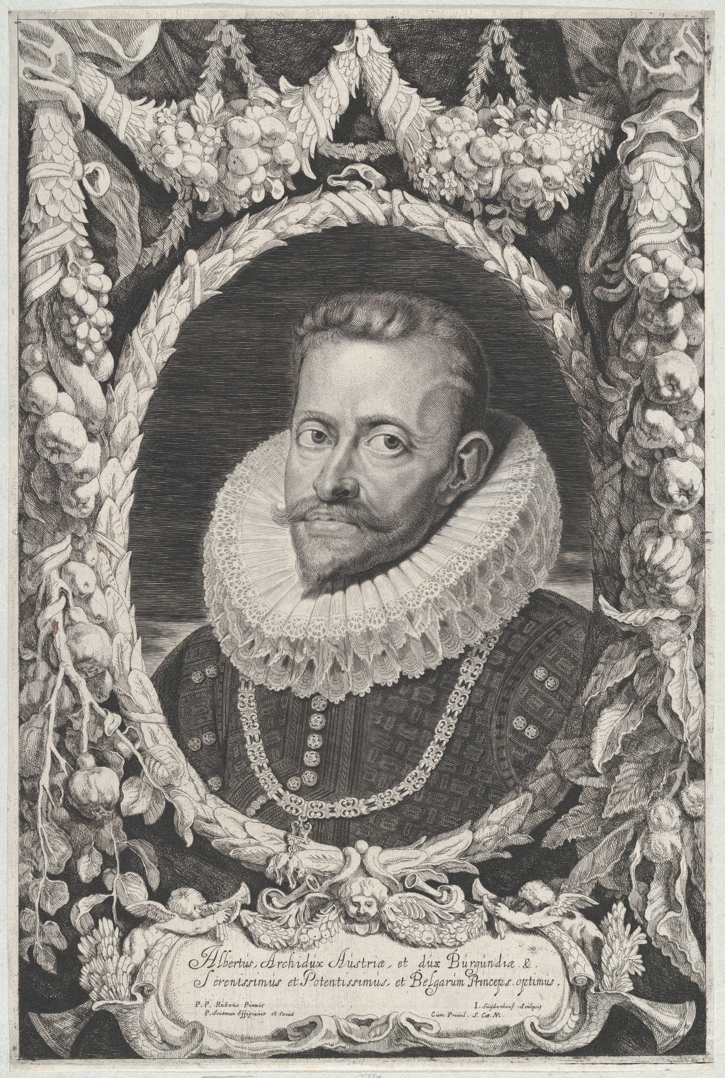 In this formal portrait, Albert VII embodies the ceremonial authority of the Habsburg-Catholic court to which Puteanus addressed his comet treatise. The dedication to Albert and Isabella frames Puteanus's anti-divinatory wit not as dangerous dissent but as learned counsel spoken from within the world of the Spanish Netherlands.