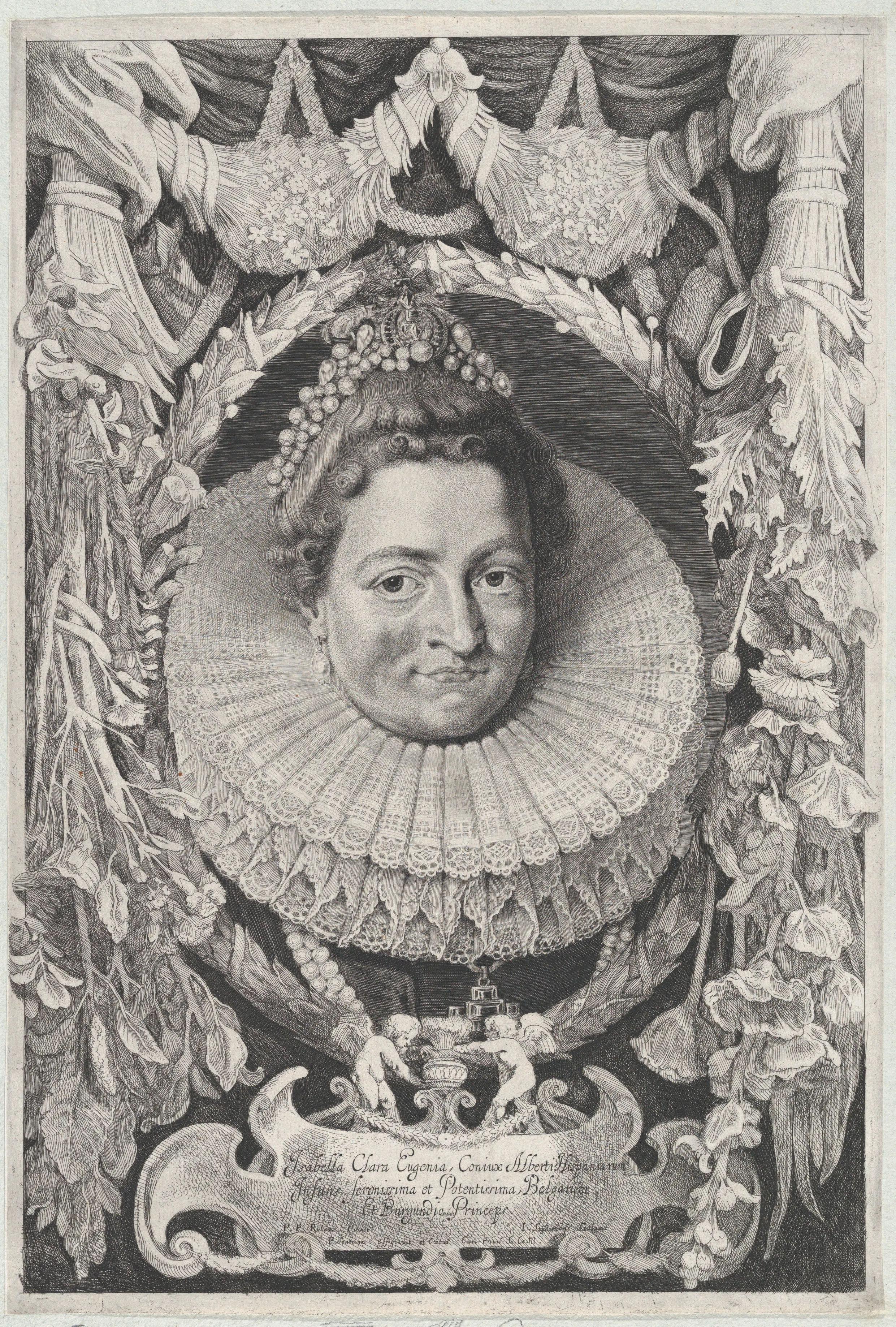 An engraved portrait of Archduke Albert VII of Austria.