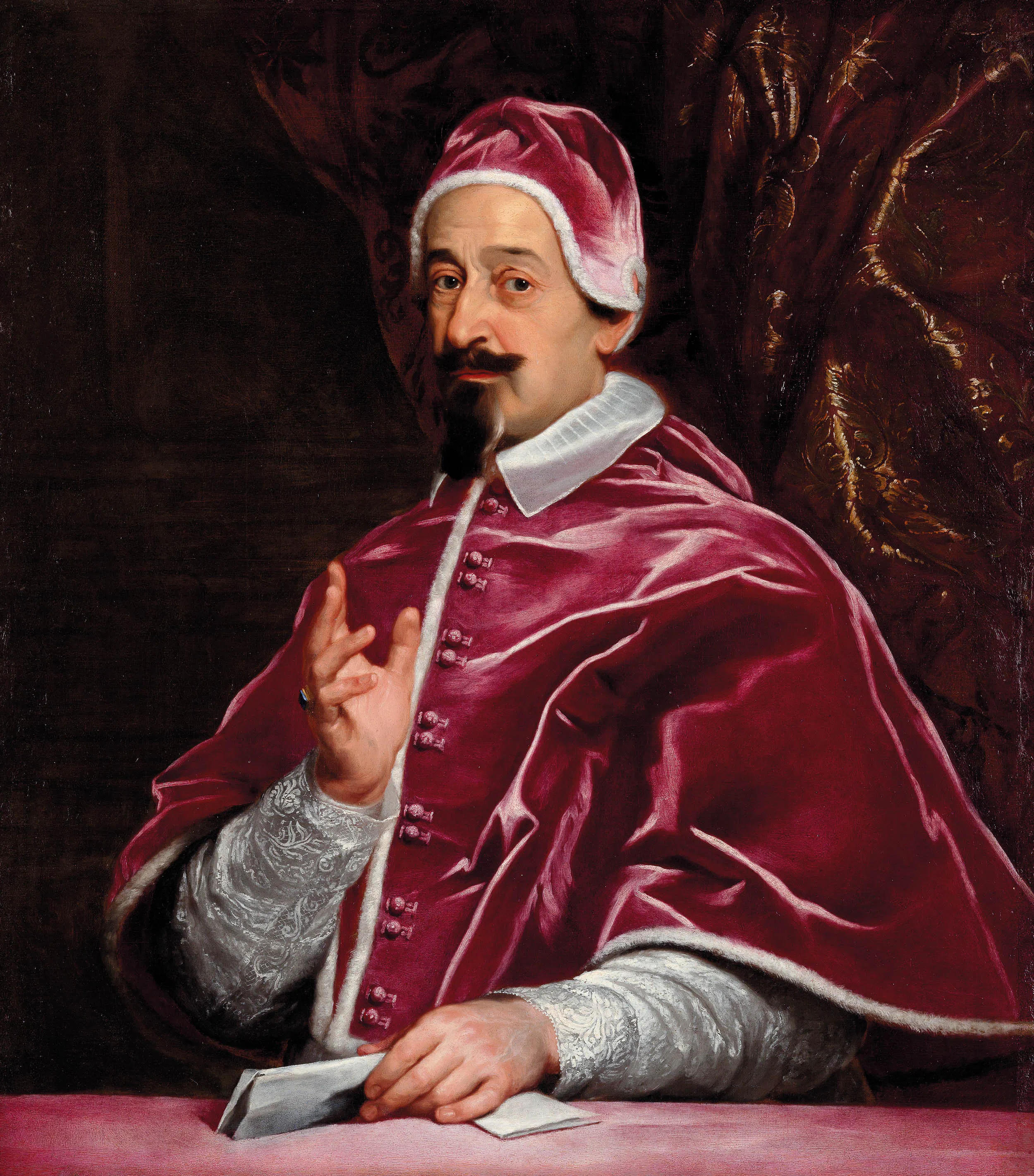 Giovanni Battista Gaulli's portrait presents Alexander VII in the red vesture of papal office, an image of the jurisdictional authority behind the "Alexandrine" formulary invoked here.