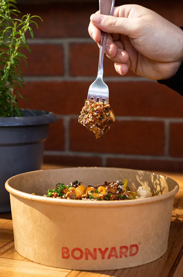 A bowl of food at BONYARD in Montreal. 