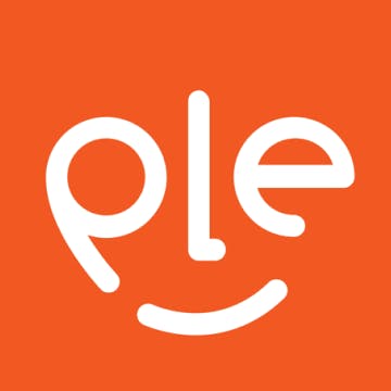 orange and white Ple logo