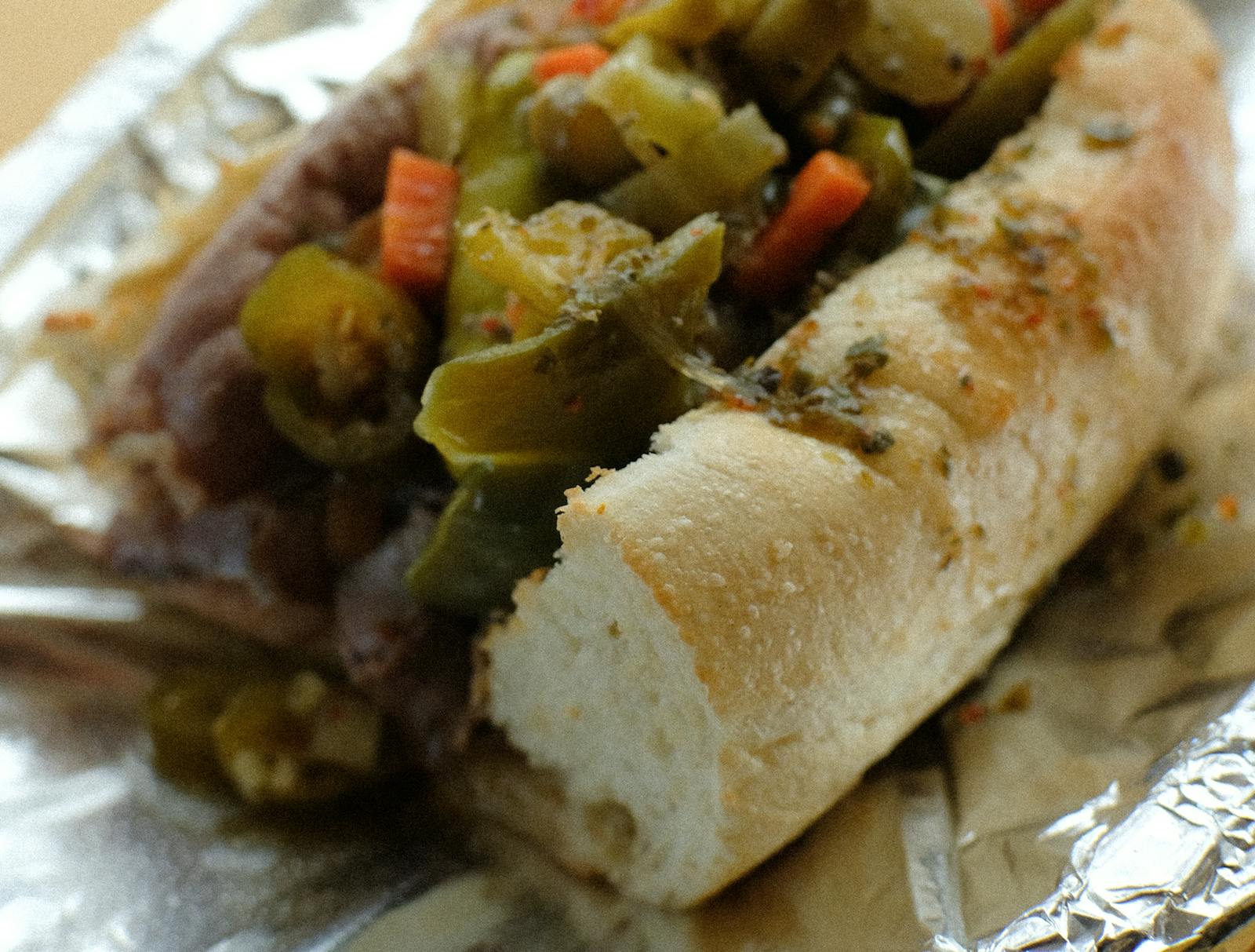 Italian beef at Mustard's Last Stand.