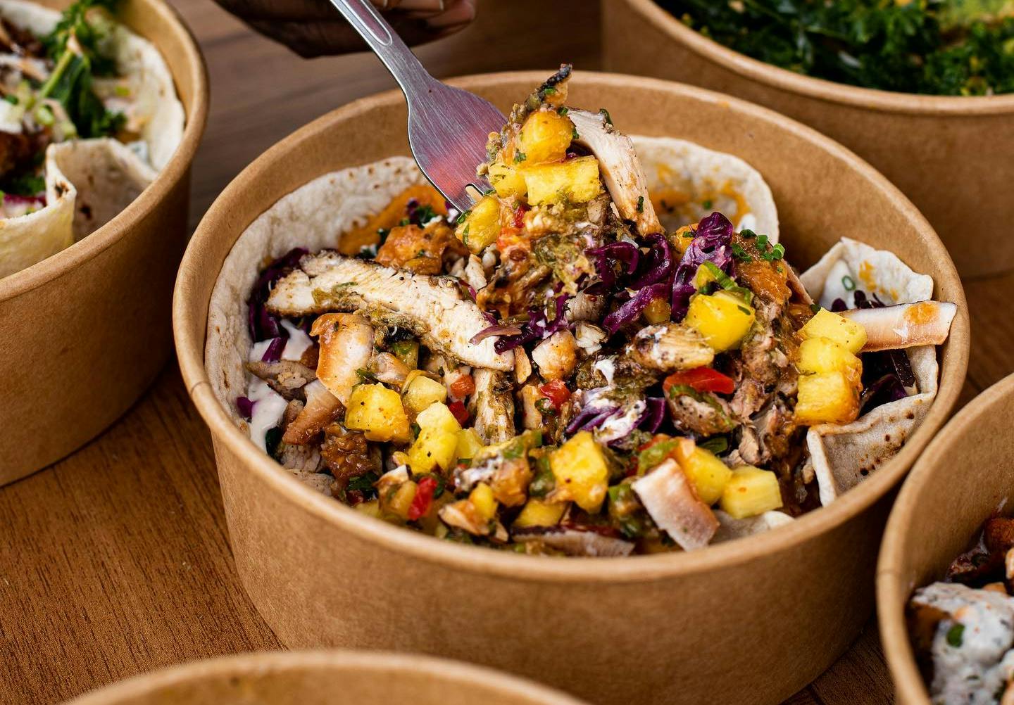 A pita bowl from BONYARD in Montreal.