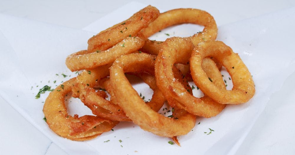 Onion rings at A'dor Kitchen & Cocktail. 