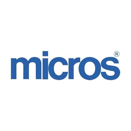 Logo Micros blanc et bleu
