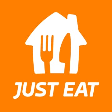 Orange and white Just Eat logo
