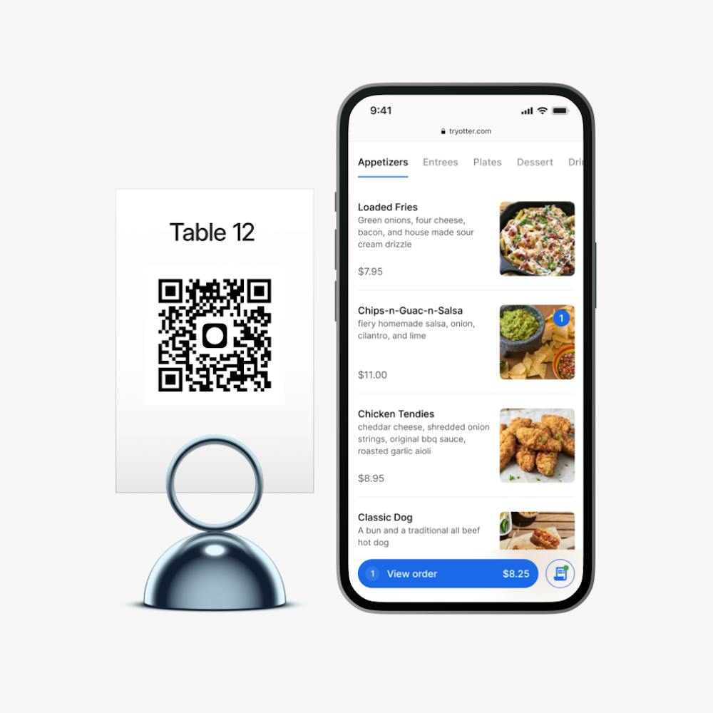 Dine-in restaurant with QR code