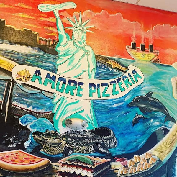 The logo of Amore Pizzeria.
