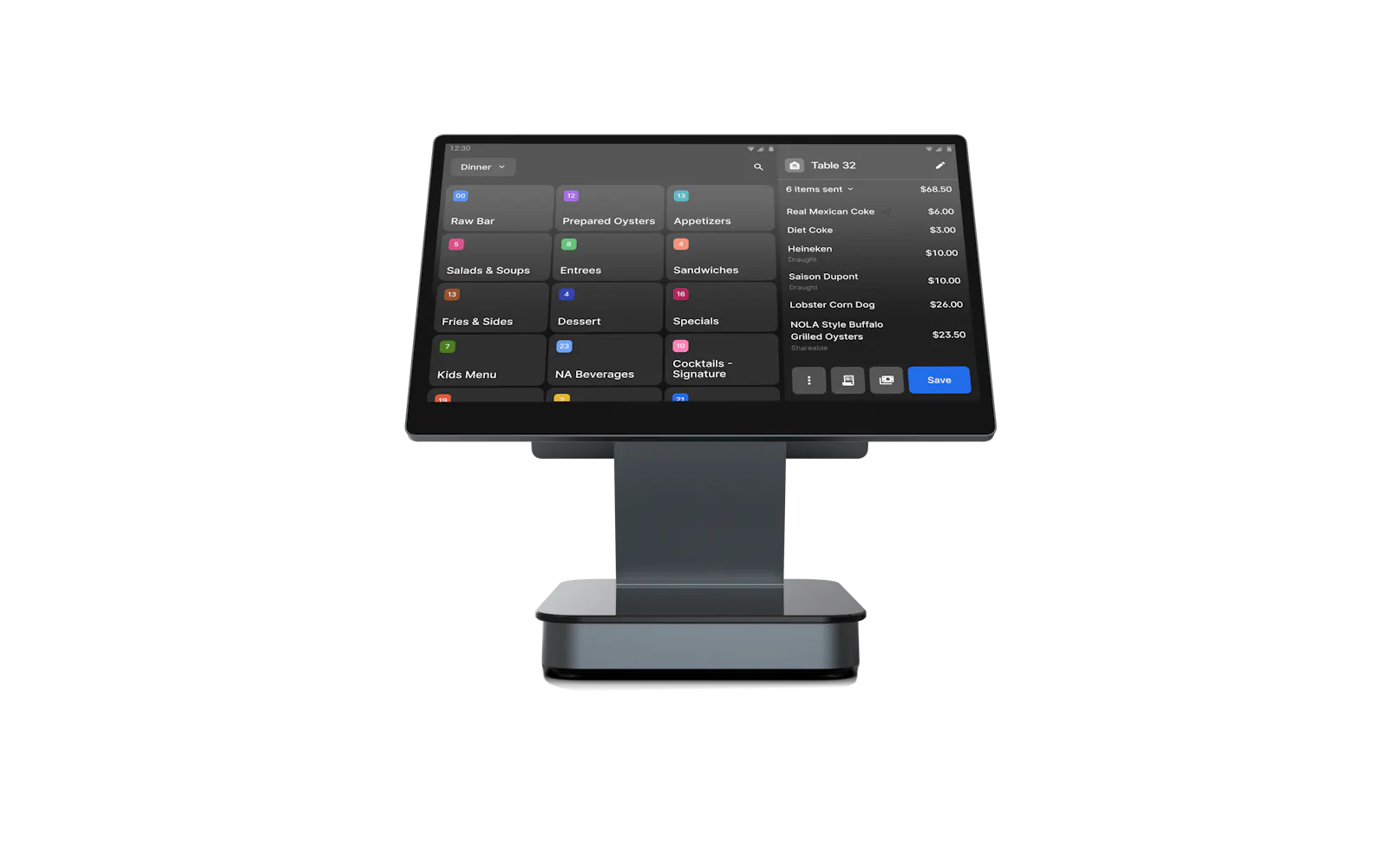 An Otter Restaurant POS tablet.