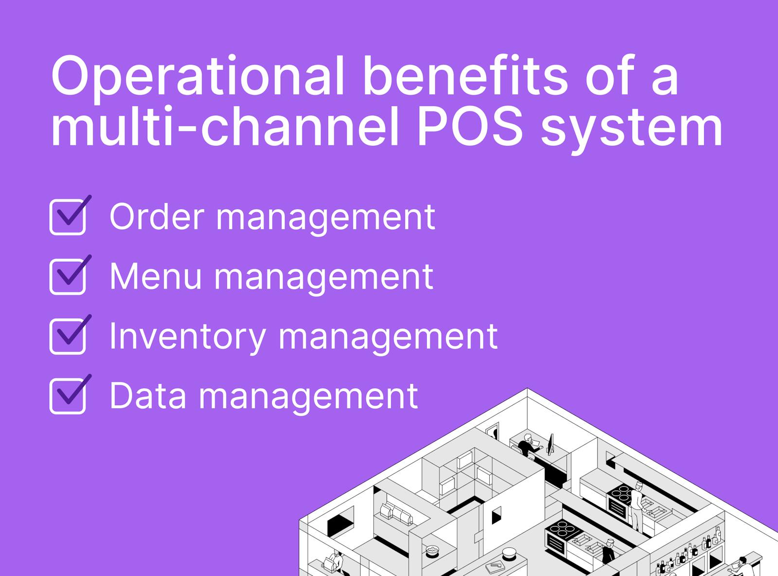 Several operational benefits of a multi-channel restaurant POS system. 