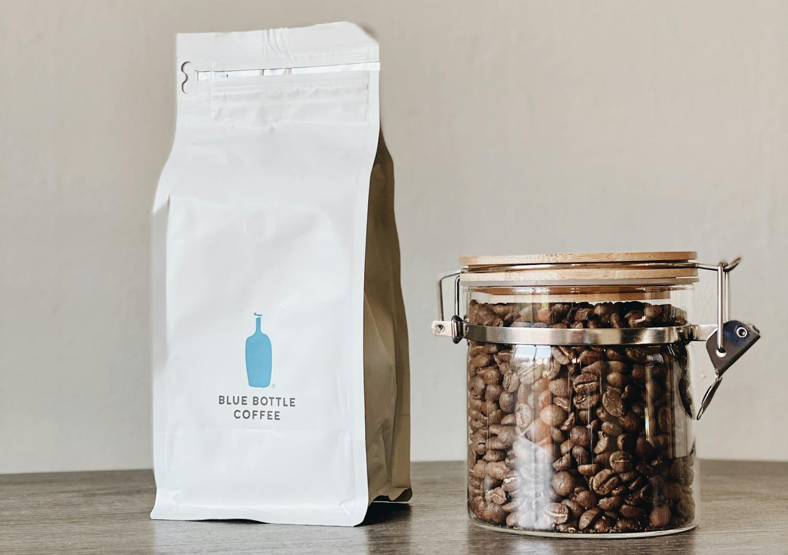 A package of coffee beans.