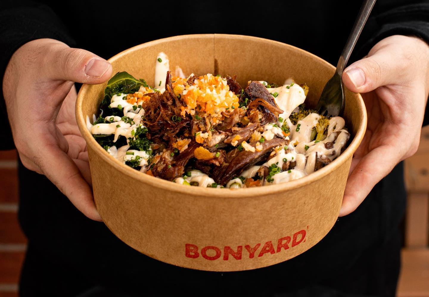 A pita bowl from BONYARD in Montreal.