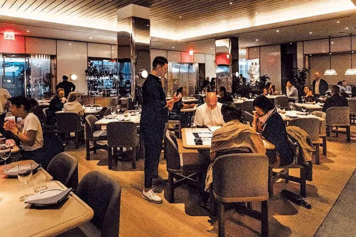 People dining at Iris in NYC.