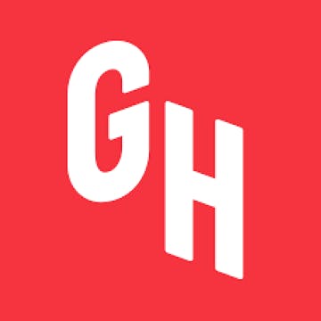 read and white Grub Hub logo