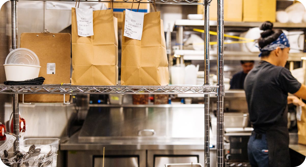 Image of a restaurant worker in the kitchen