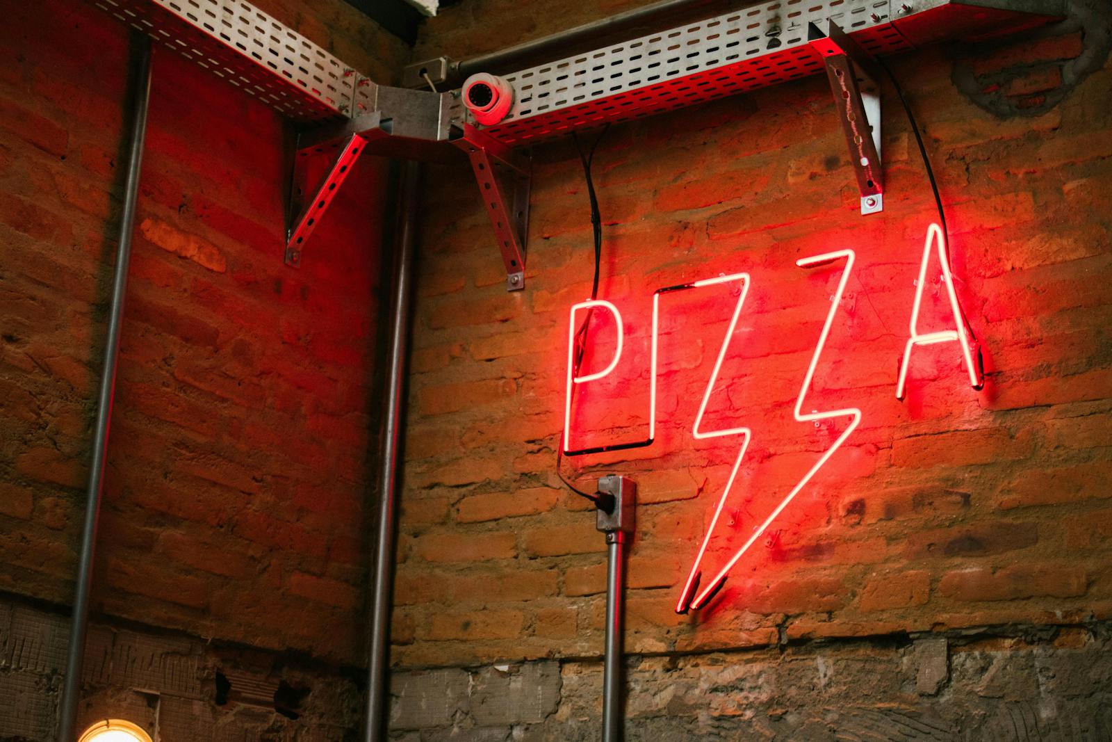 The interior of a pizzeria.