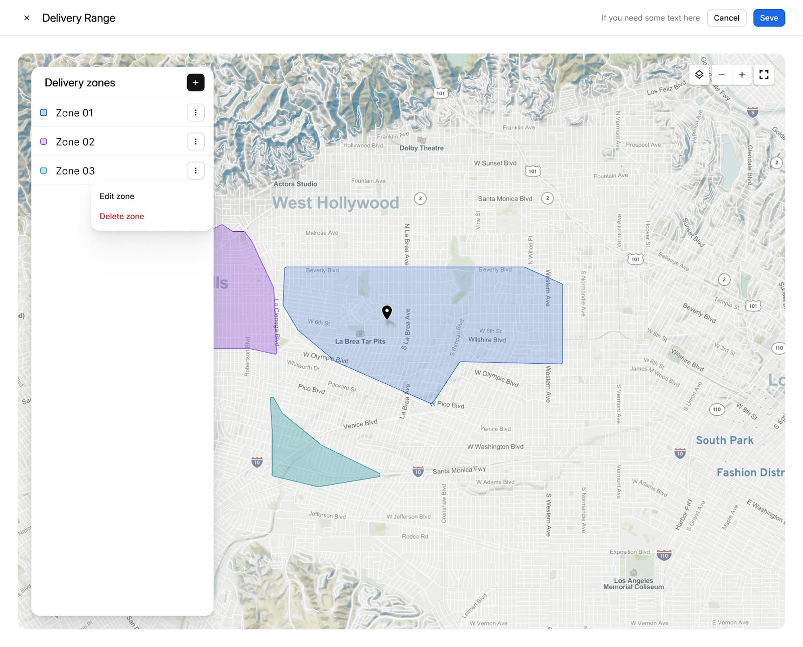 otter delivery radius screen preview