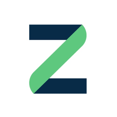 Logo Zelty vert et bleu