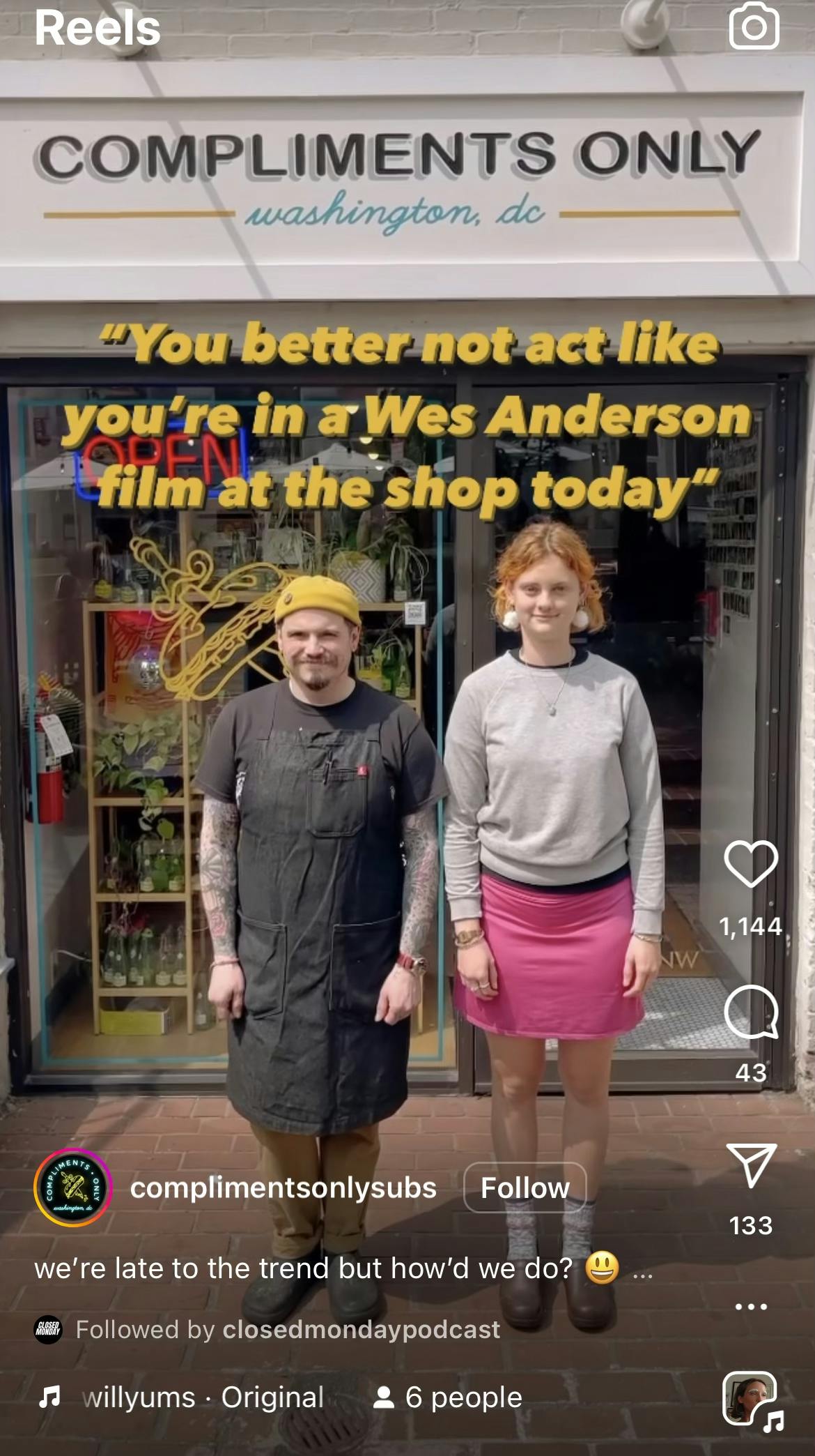 Instagram Reel by Compliments Only.