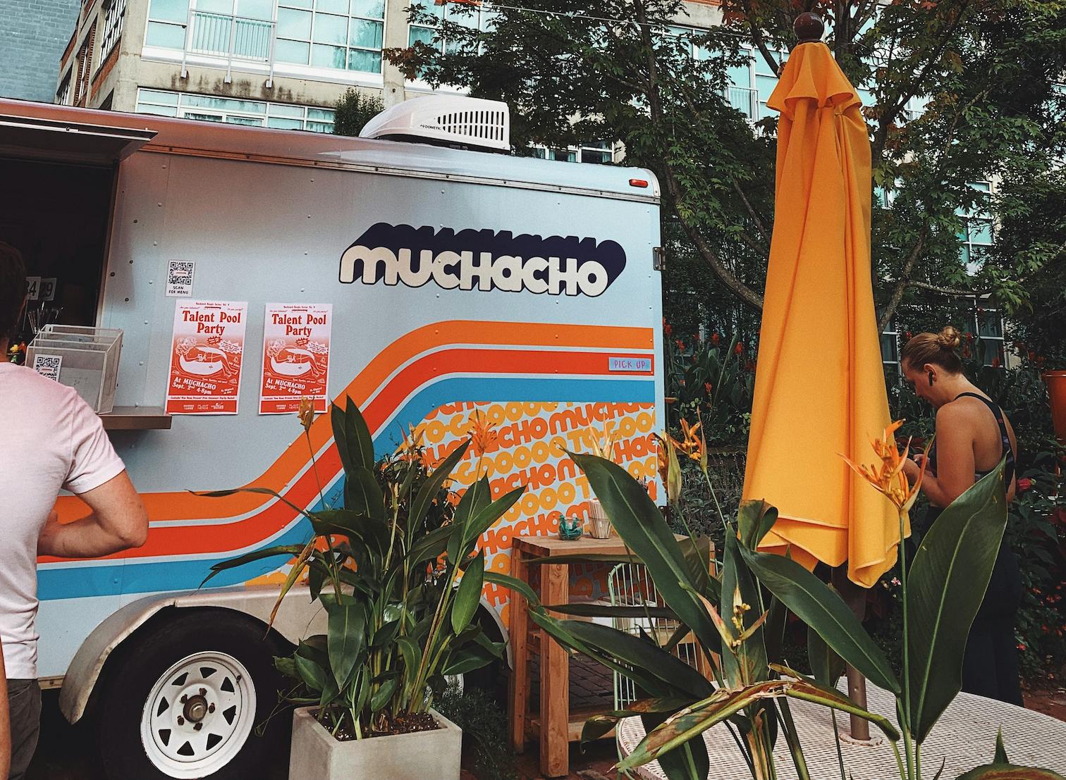 A taco food truck in Los Angeles, California.
